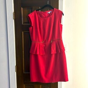 Hot pink business dress
